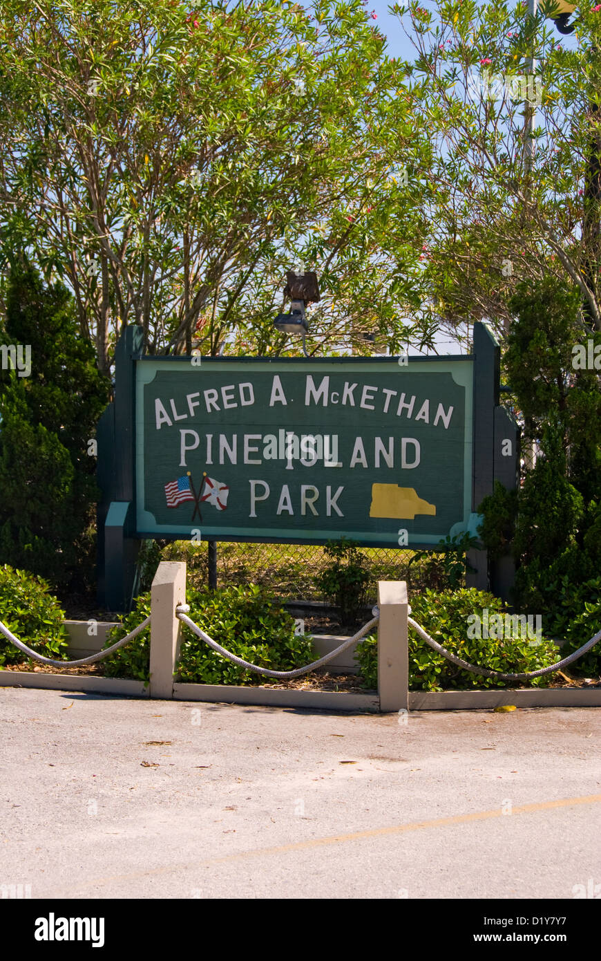 Entrance to Pine Island Park,  Weeki Wachee, Florida Stock Photo
