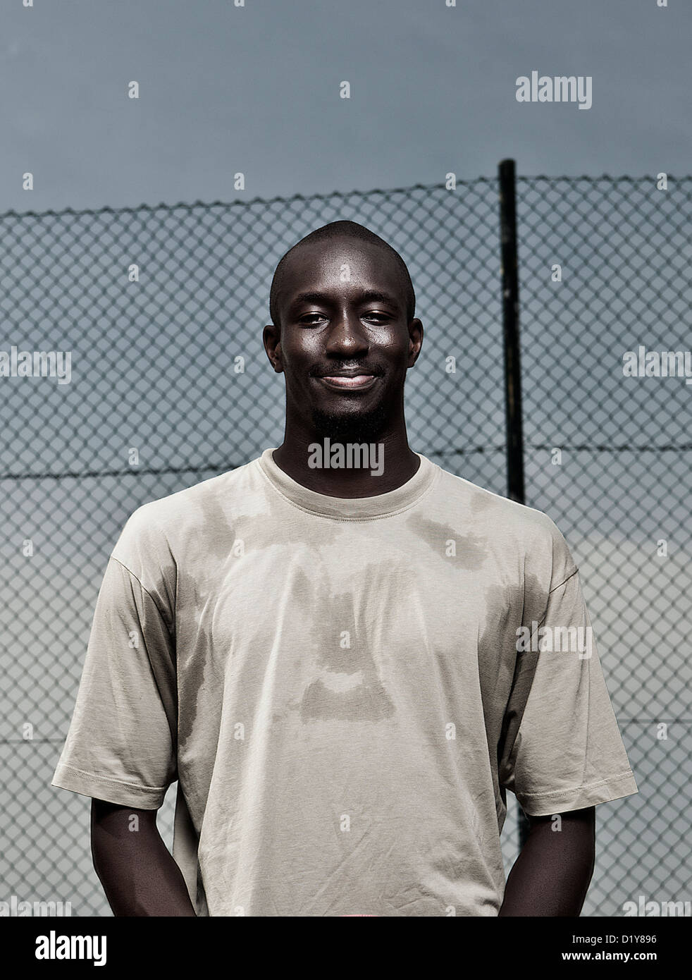 Outdoor portrait of a young Afro-American man Stock Photo - Alamy