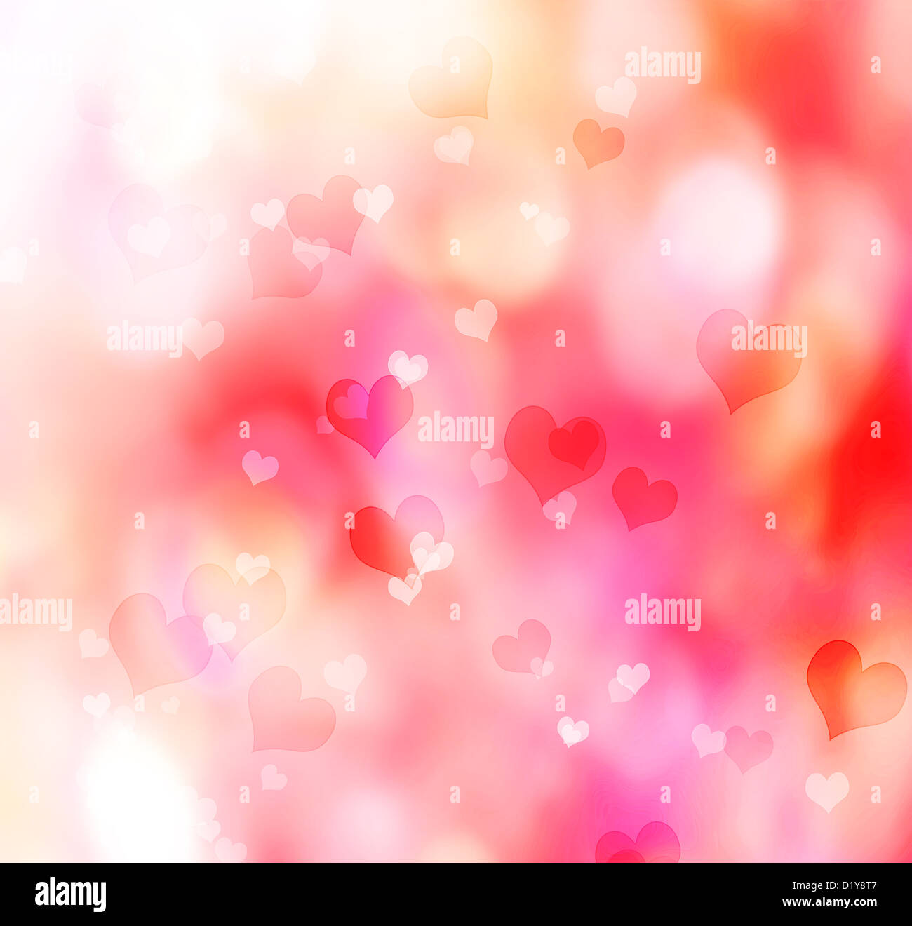 Valentine heart shaped lights background Stock Photo - Alamy