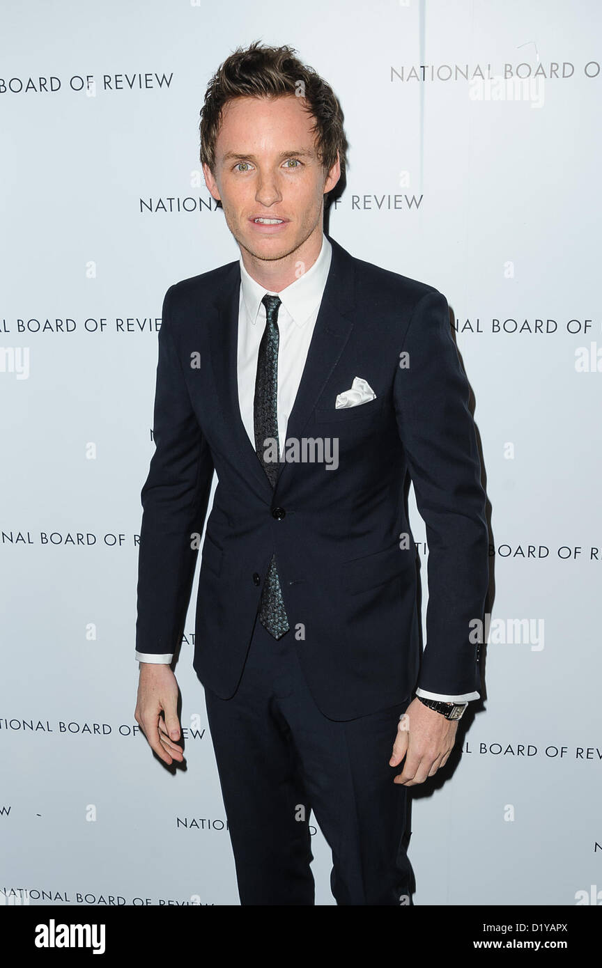 New York City, USA, 08 January, 2013. Eddie Redmayne attends the National Board of Review Awards at Cipriani 42nd Street in Manhattan. Stock Photo