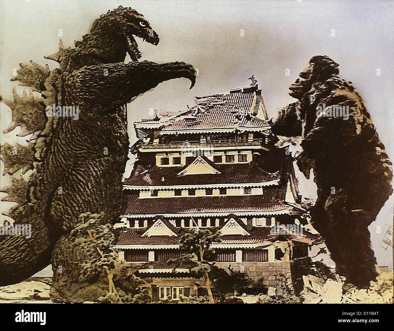 Die Rueckkehr Des King Kong  King Kong Tai Gojira  King Kong rettet Japan vor der Zerstoerung durch den Saurier Godzilla. *** Stock Photo