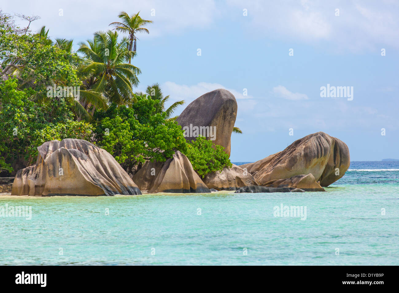Anse de Source D'argent beach, La Digue Island, Seychelles Stock Photo
