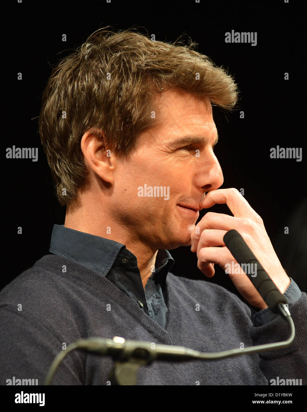Tom Cruise, Jan 09, 2013 : Tokyo, Japan - American film star Tom Cruise  speaks during a news conference at a Tokyo hotel on Wednesday, January 9,  2013, promoting the premier of