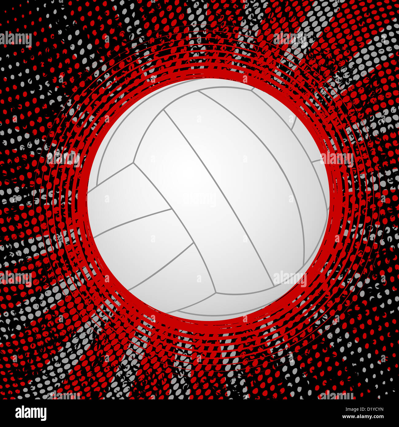 Abstract grunge volleyball background. Vector illustration Stock Photo