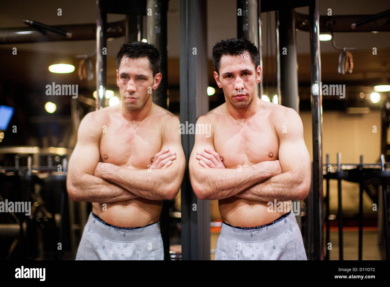German boxing professional Felix Sturm poses for photographs as he