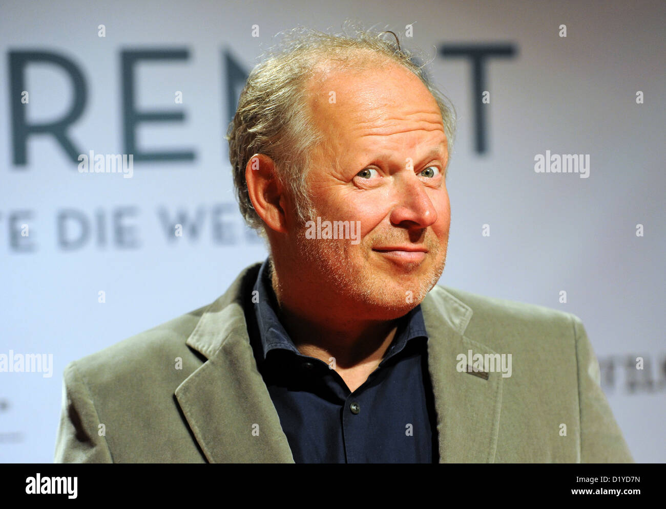 Actor Axel Milberg arrives for the premiere of the new movie 'Hannah Arendt' at Lichtburg Essen in Essen, Germany, 08 January 2013. Photo: Caroline Seidel Stock Photo
