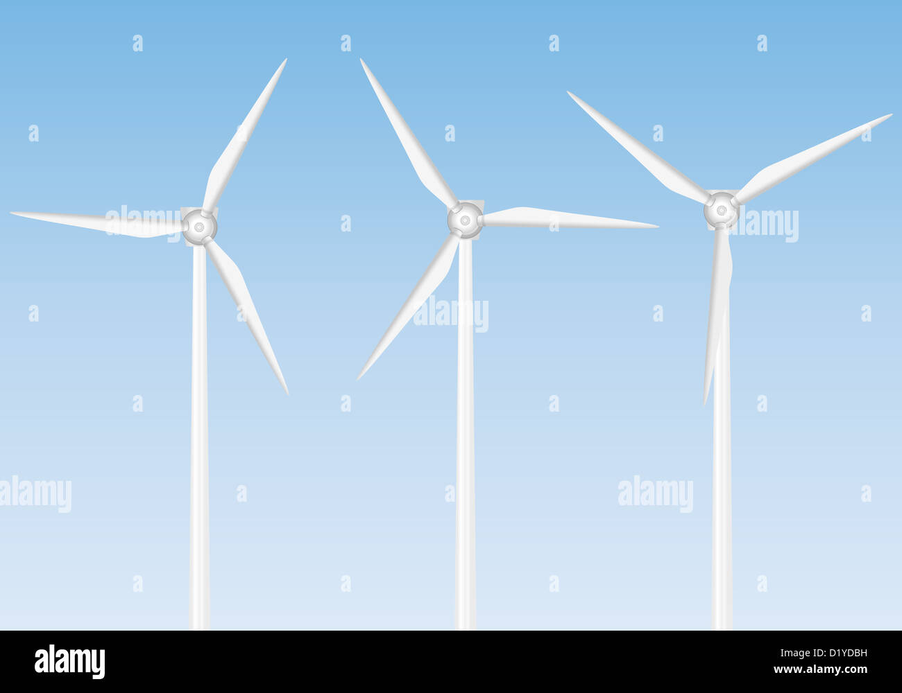 Wind turbine on blue background. Vector illustration Stock Photo - Alamy