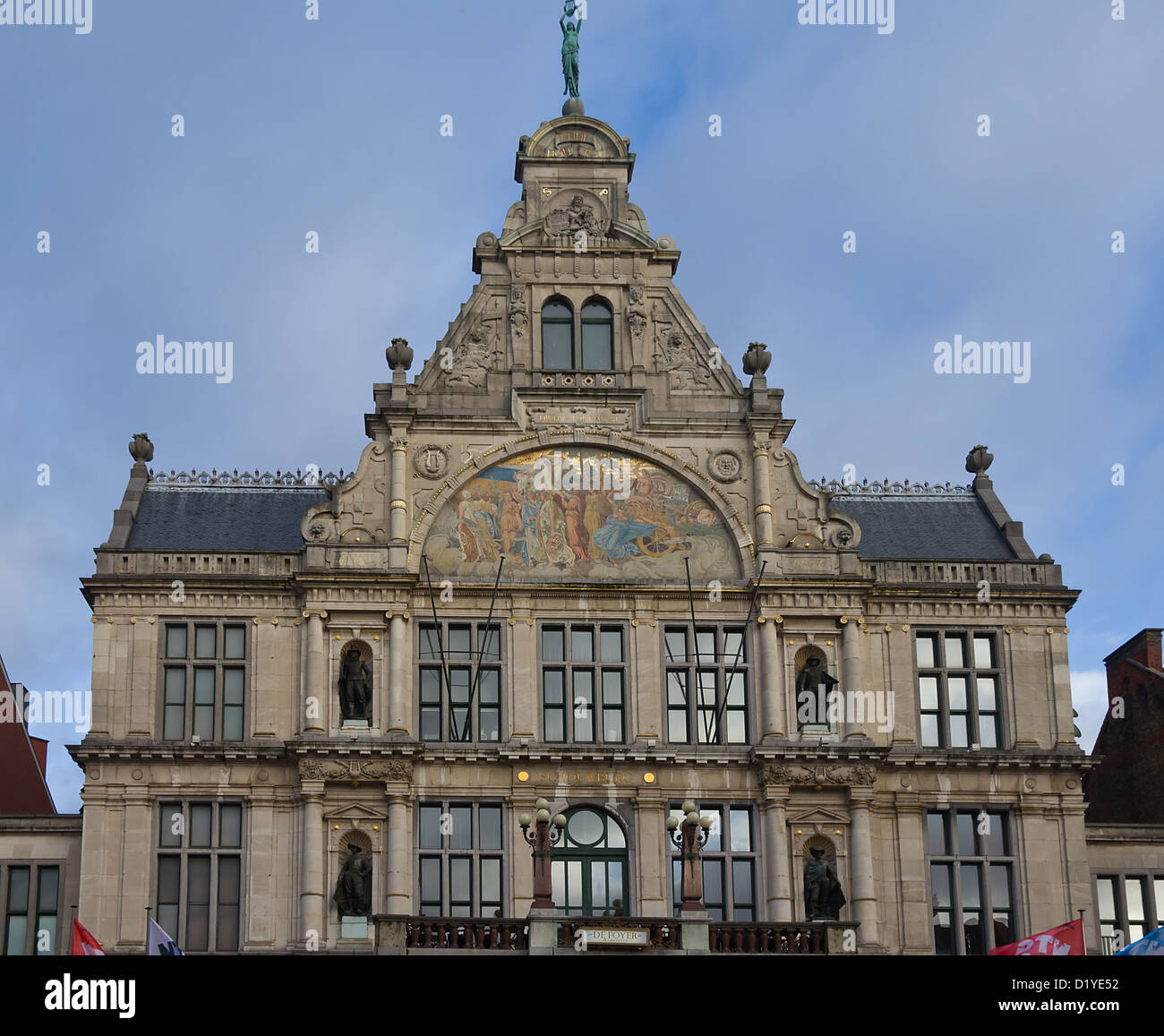 Public theater (former Royal Dutch Theatre, circa XIX century). Ghent, East Flanders, Belgium Stock Photo