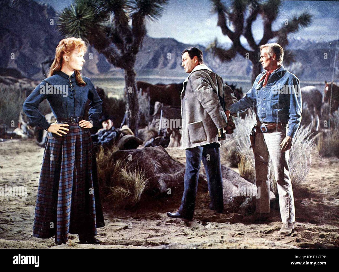 Der Schatz Des Gehenkten  Law Jake Wade,  Patricia Owens, Robert Taylor, Richard Widmark Der ehemalige Bandit Jake Wade (Robert Stock Photo