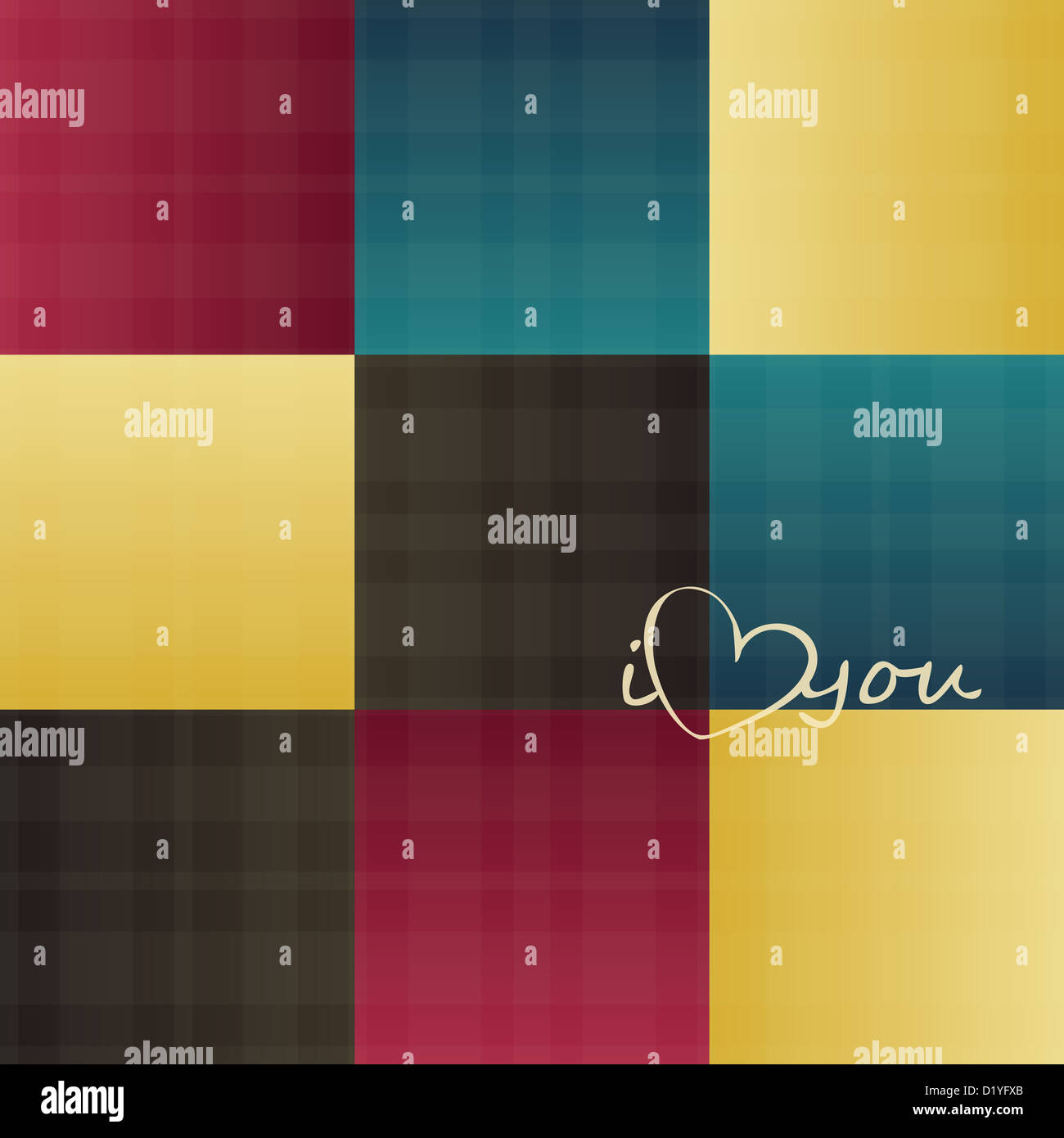 new abstract background with colored squares and lovely heart can use