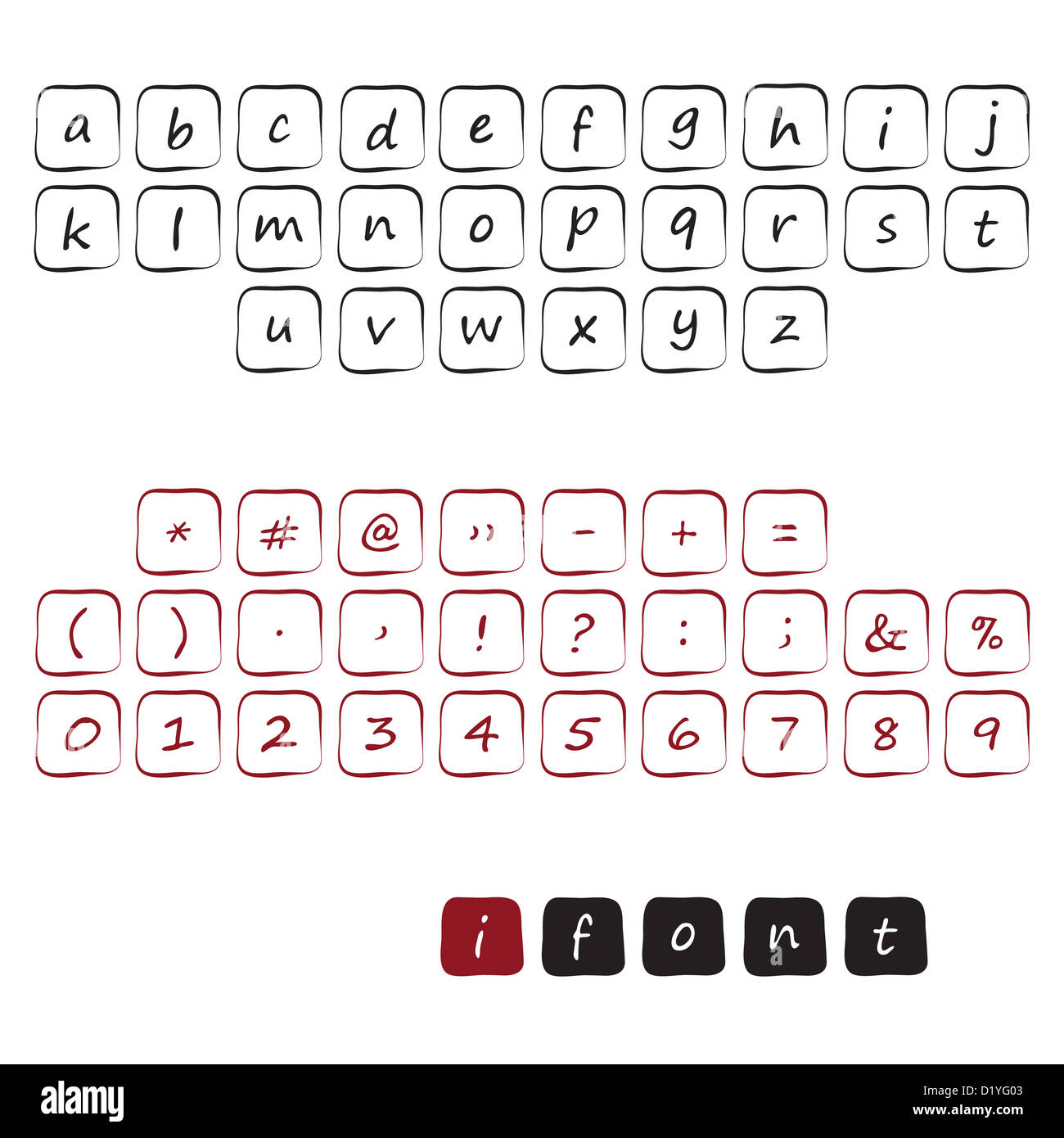 new modern set of square style alphabet letters can use in your texts ...