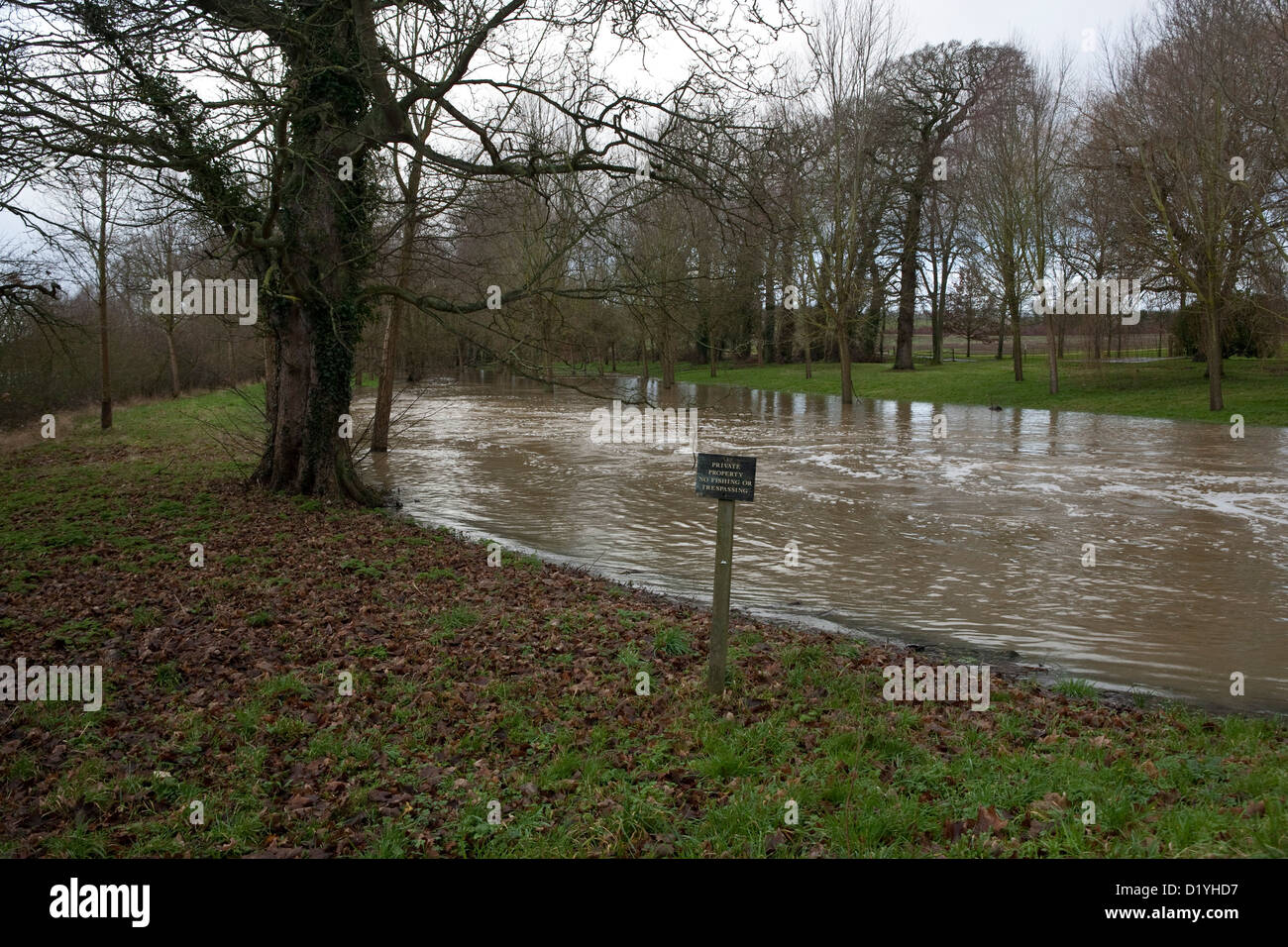 flooding in Buckinghamshire Stock Photo