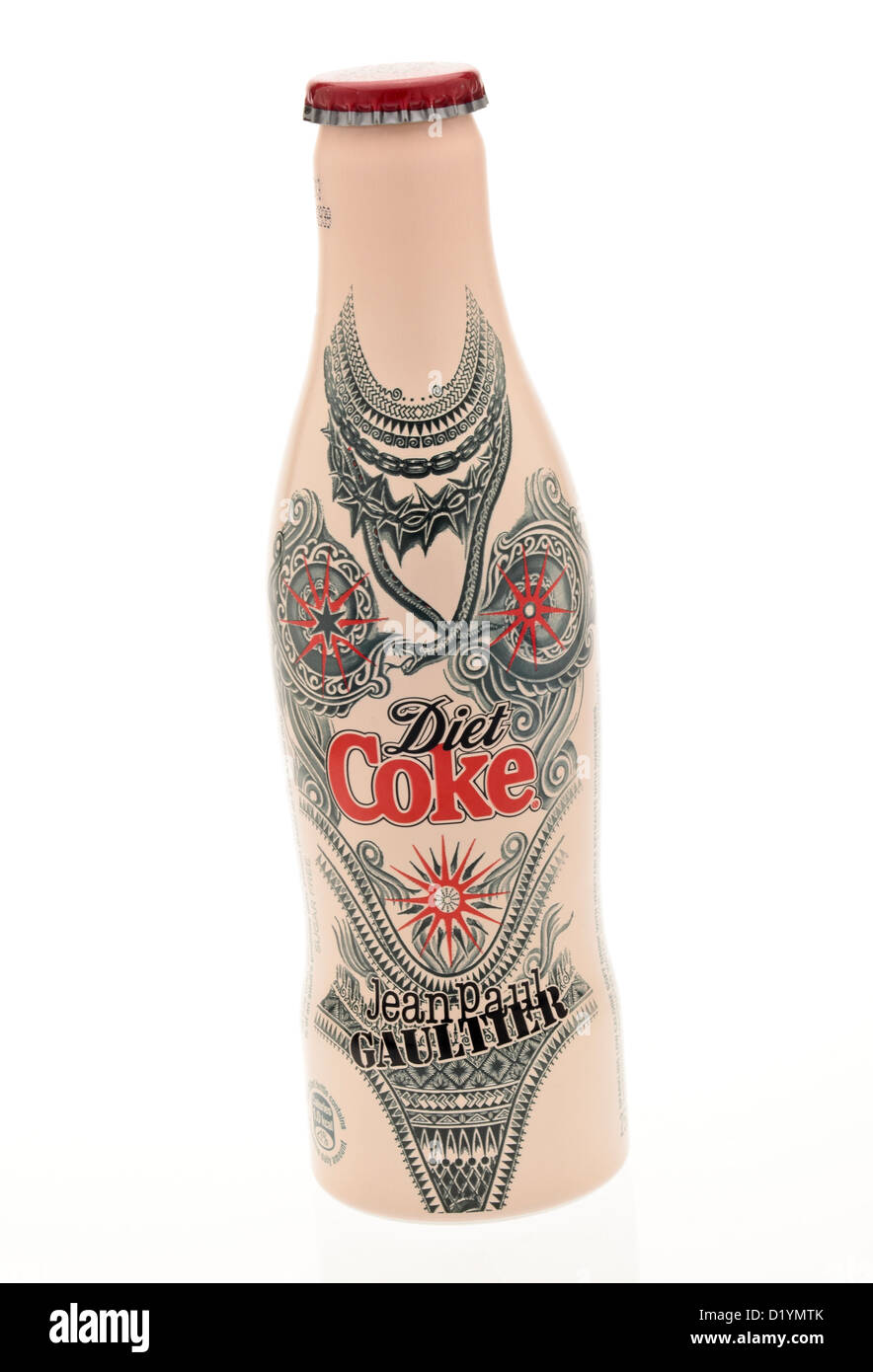Bottle of Diet Coke designed by Jean Paul Gaultier. Stock Photo