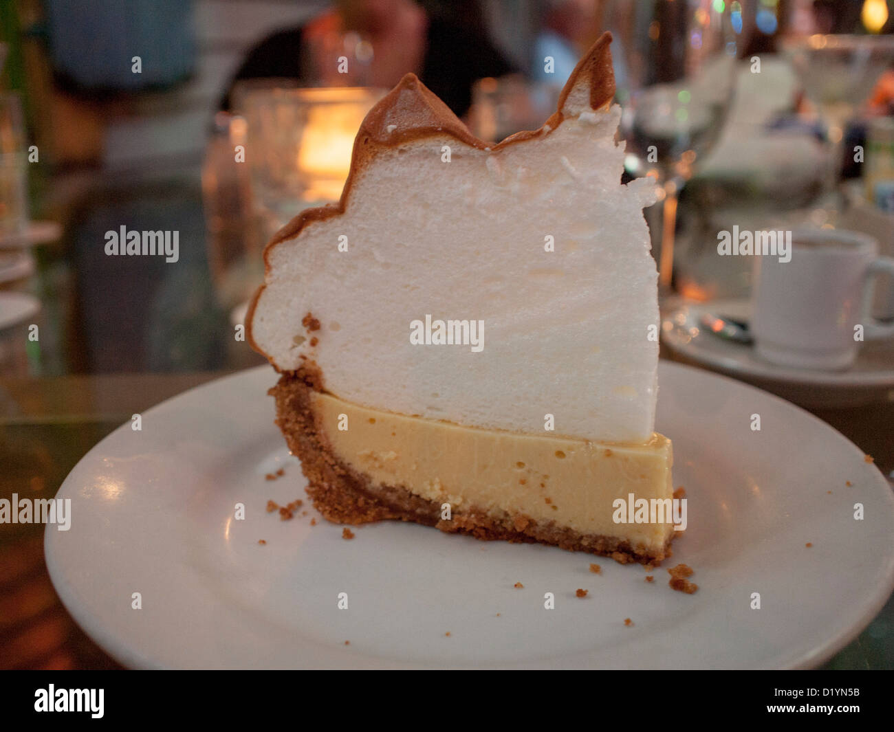 Monster large Key Lime Pie at the Blue Heaven in Key West Florida USA Stock Photo