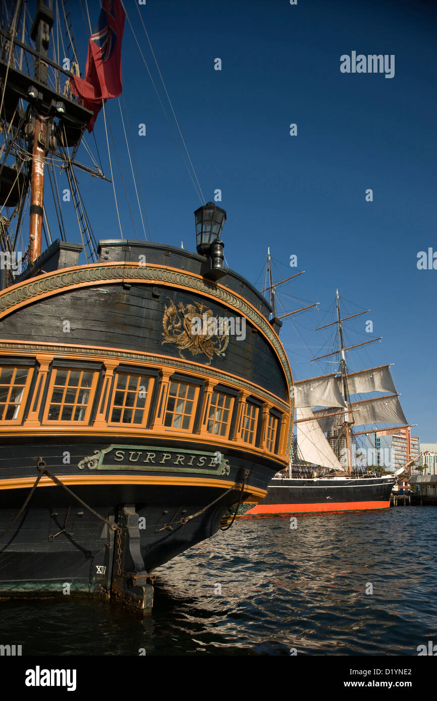 HMS SURPRISE REPLICA ROYAL NAVY FRIGATE MARITIME MUSEUM DOWNTOWN