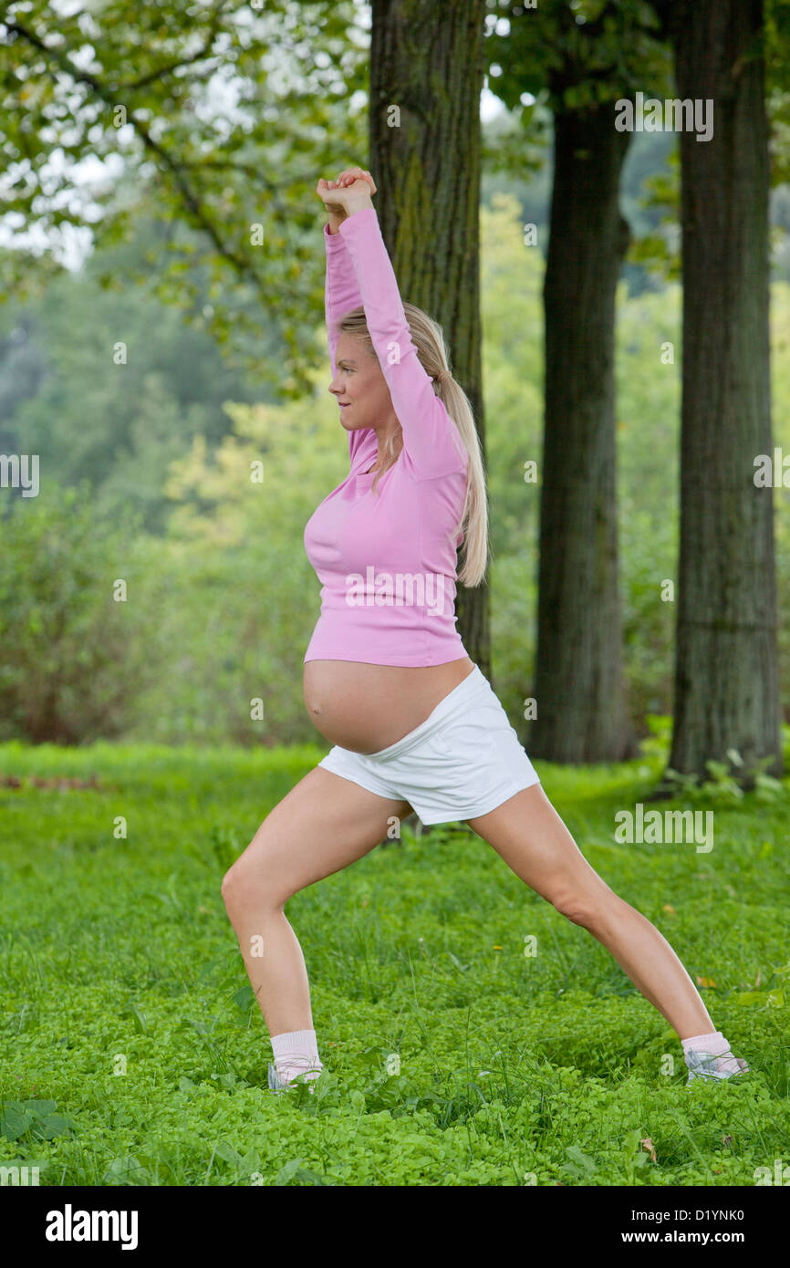 pregnant woman in the park Stock Photo - Alamy