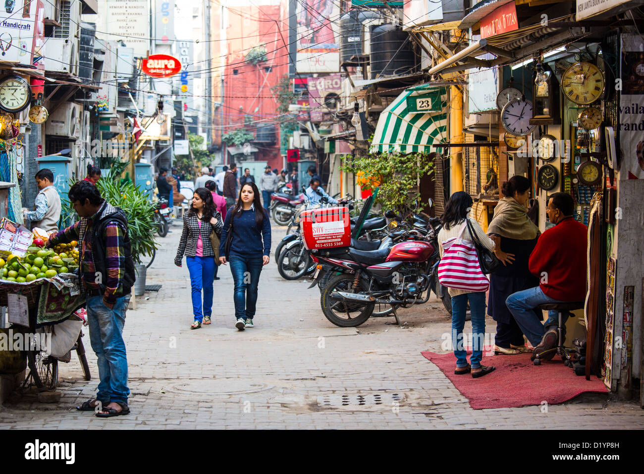 Khan Market, Delhi, India Stock Photo