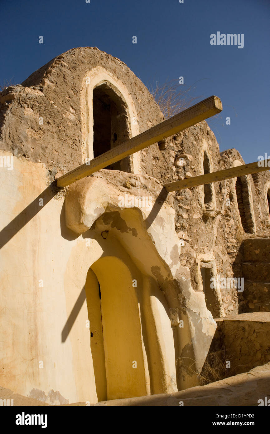 Ksar Hadada a fortified granary near Tatouine in the Sahara in Tunisia