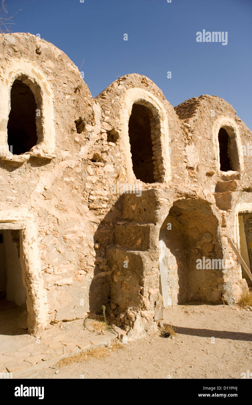 Ksar Hadada a fortified granary near Tatouine in the Sahara in Tunisia
