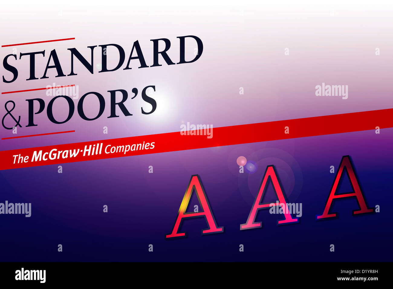 AAA RATING STANDARD & POOR'S ILLUSTRATION Stock Photo Alamy