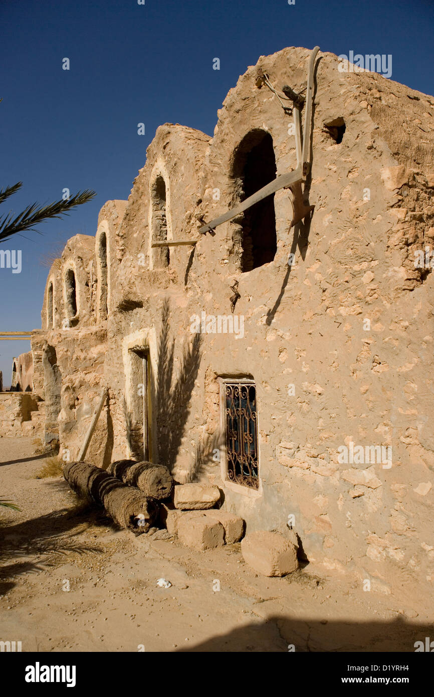 Ksar Hadada a fortified granary near Tatouine in the Sahara in Tunisia