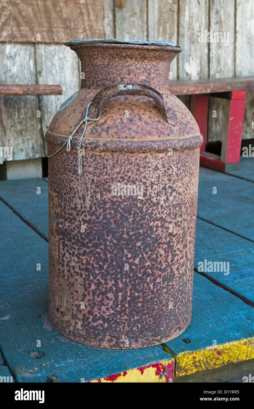 Old rusty metal can, Jean Lafitte National Historical Park and Preserve