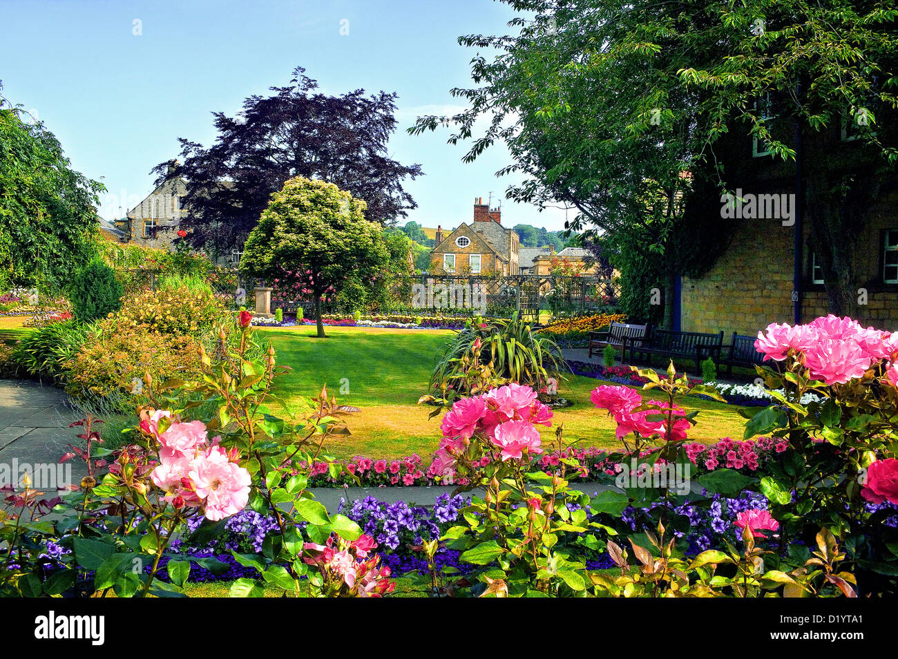 Bakewell Bath Gardens Derbyshire Peak District Summer Stock Photo - Alamy