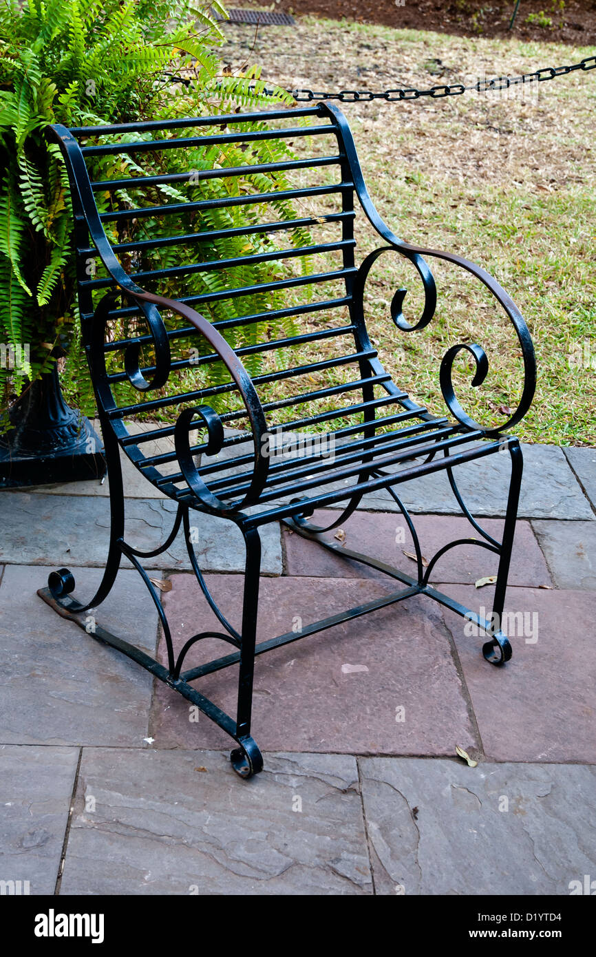 Antique garden chair metal hi-res stock photography and