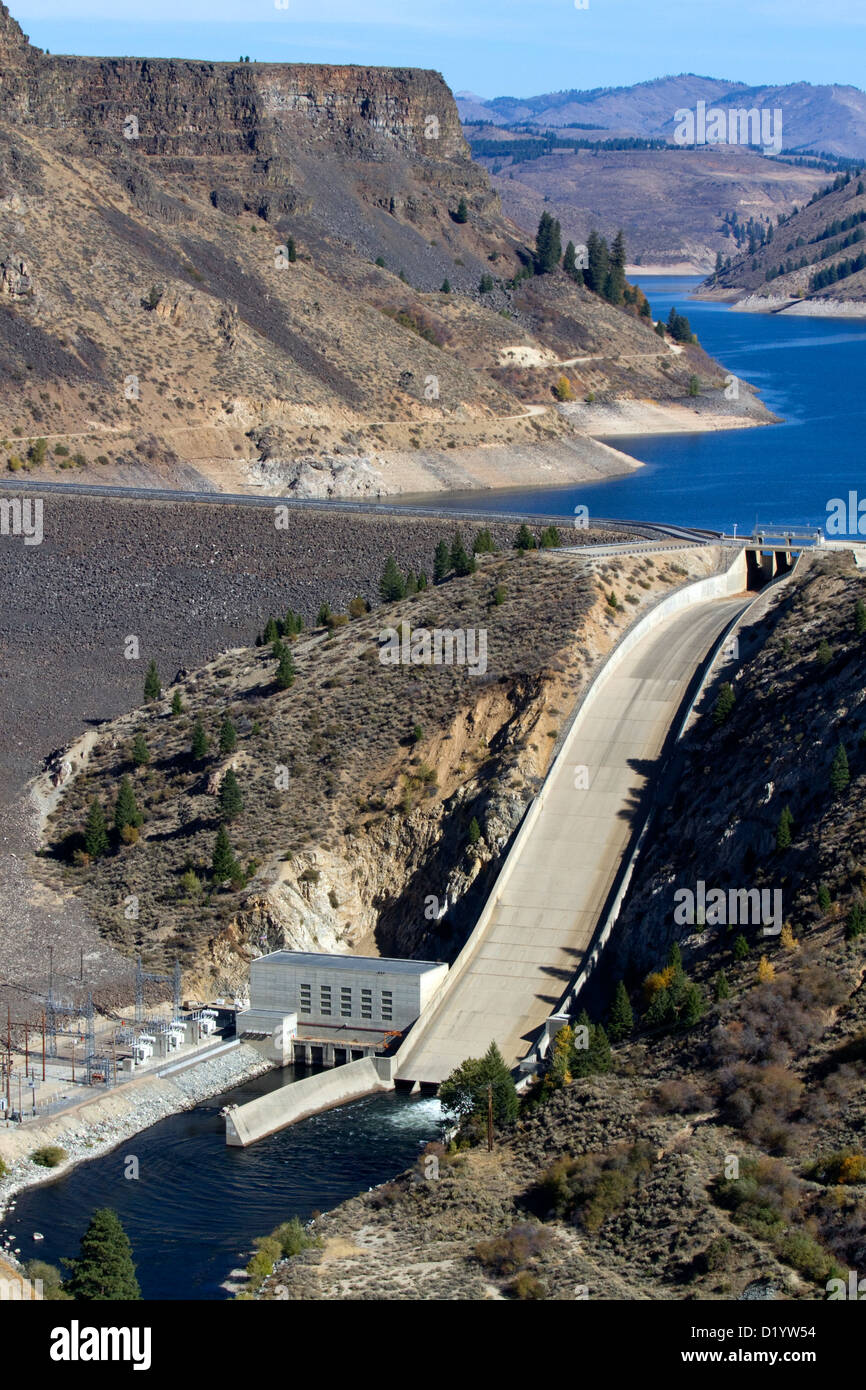 Anderson Ranch Dam located on the South Fork of the Boise River in Elmore County, Idaho, USA. Stock Photo