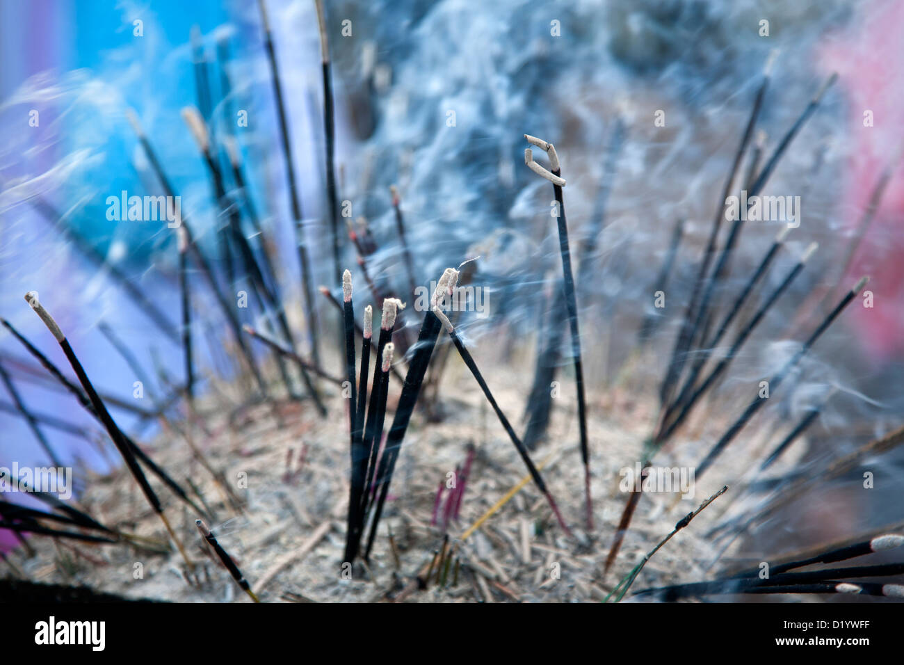 Incense sticks burning. Temple of the Sacred Tooth Relic. Kandy. Sri