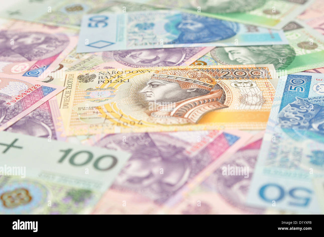 Polish paper money. Stock Photo