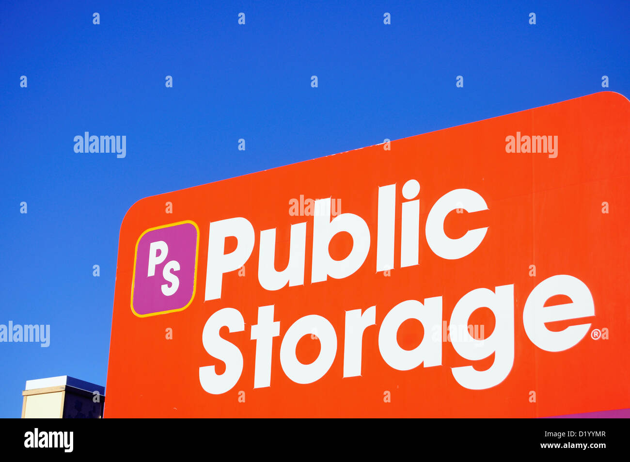 Chicago, Illinois, USA. Public storage facility, common within city neighborhoods. Stock Photo