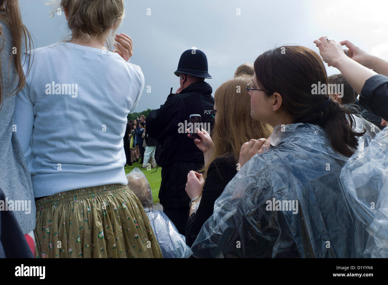 crowd at UK royal polo event Stock Photo