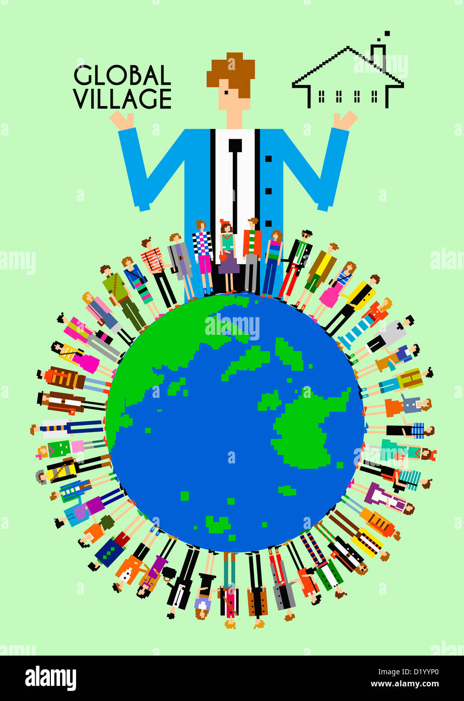 poster campaign for global village Stock Photo Alamy