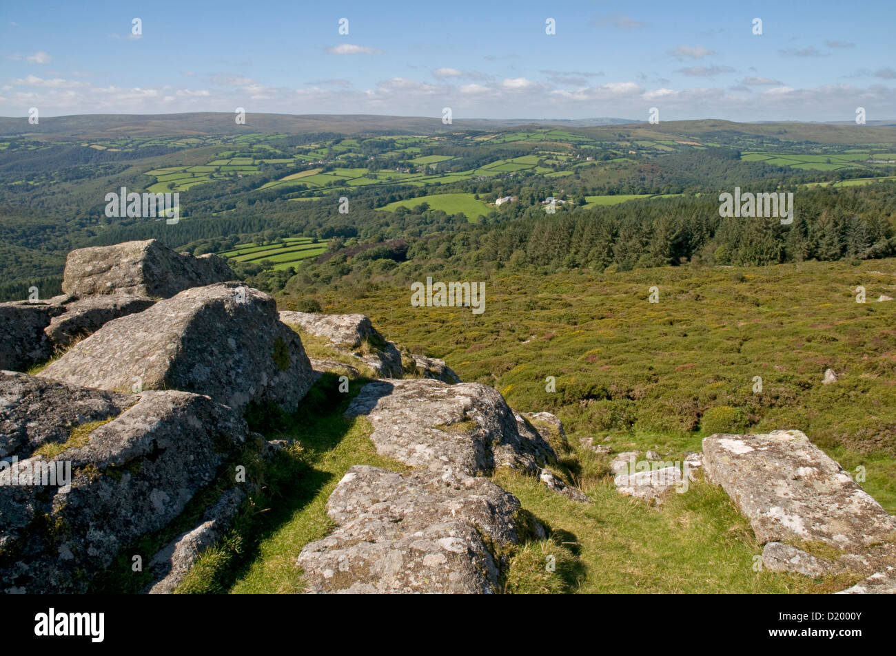 Looking west from Buckland Beacon on the eastern fringes of Dartmoor