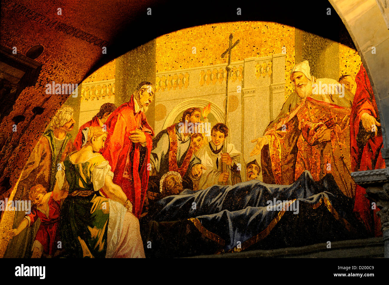 Wall Painting, interior design, St. Mark's Basilica, Basilica di San Marco, Venice, Italy Stock Photo