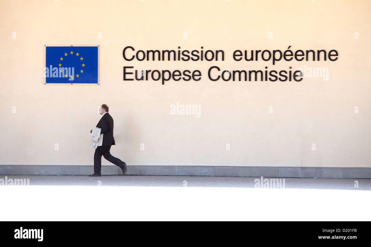 Brussels, Belgium, european Commission's Berlaymont building Stock Photo