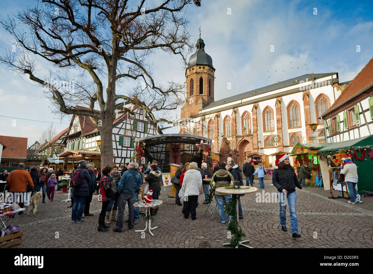 Christmas market, Kandel, Rheinland-Pfalz, Germany Stock Photo