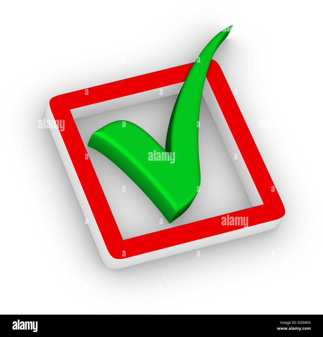 check box and green check mark Stock Photo - Alamy