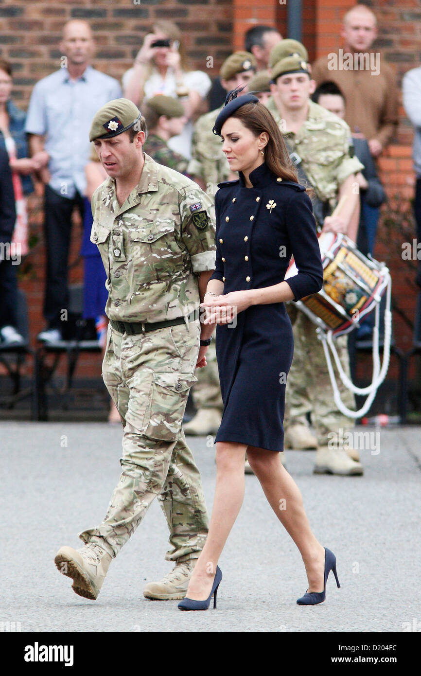 The Duchess of Cambridge, Kate Middleton, hands out operational medals ...