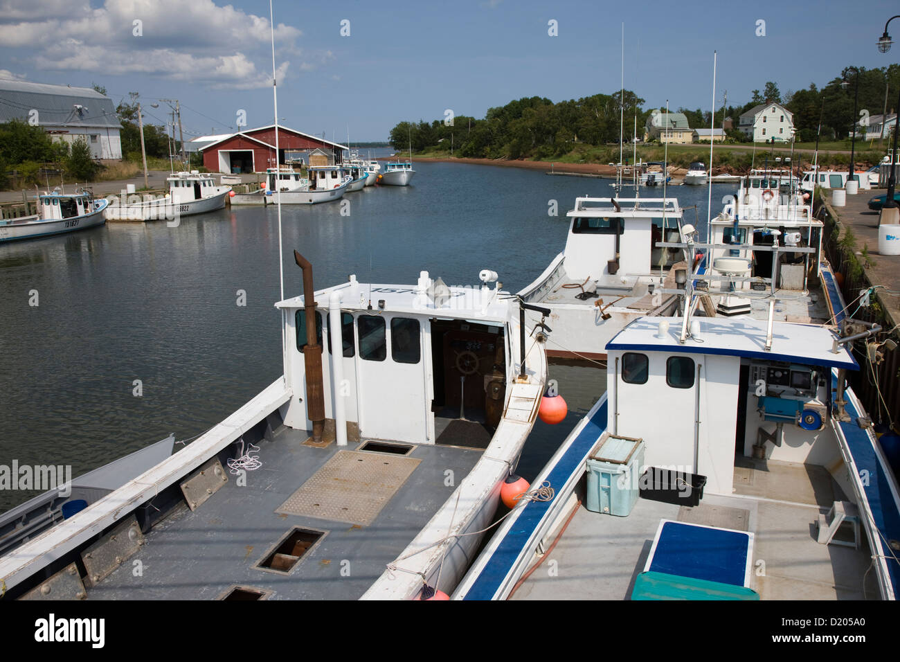 Boats in the town of Murray Harbor on Prince Edward Island, Canada