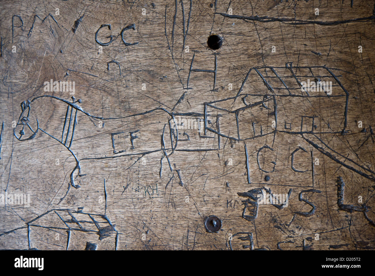 School Desk Graffiti