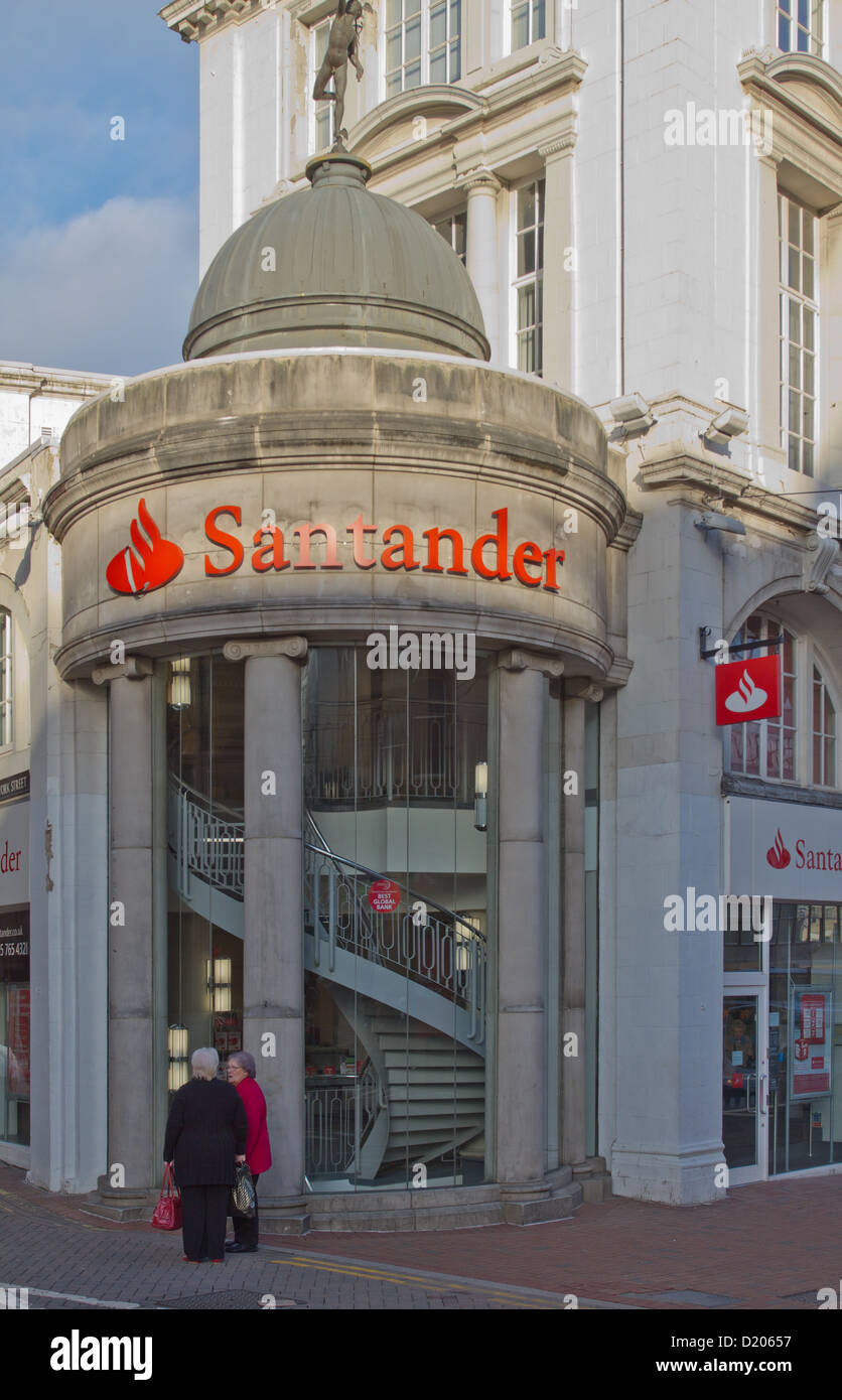 Santander Bank in Far Gate High Street Sheffield England UK Stock Photo