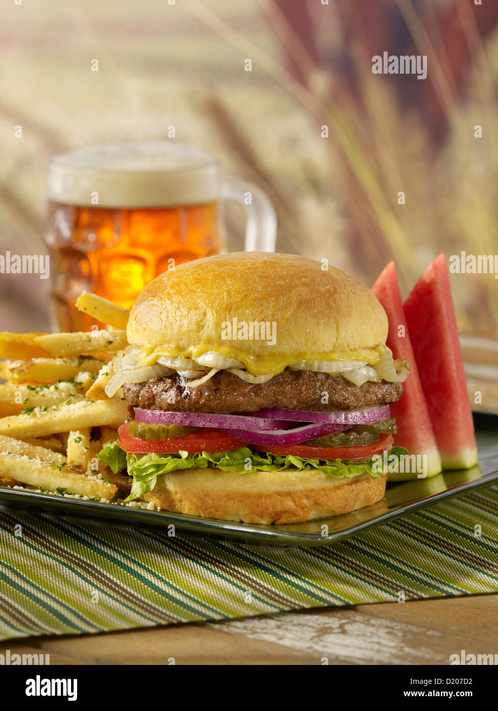 Sourdough Burger Stock Photo