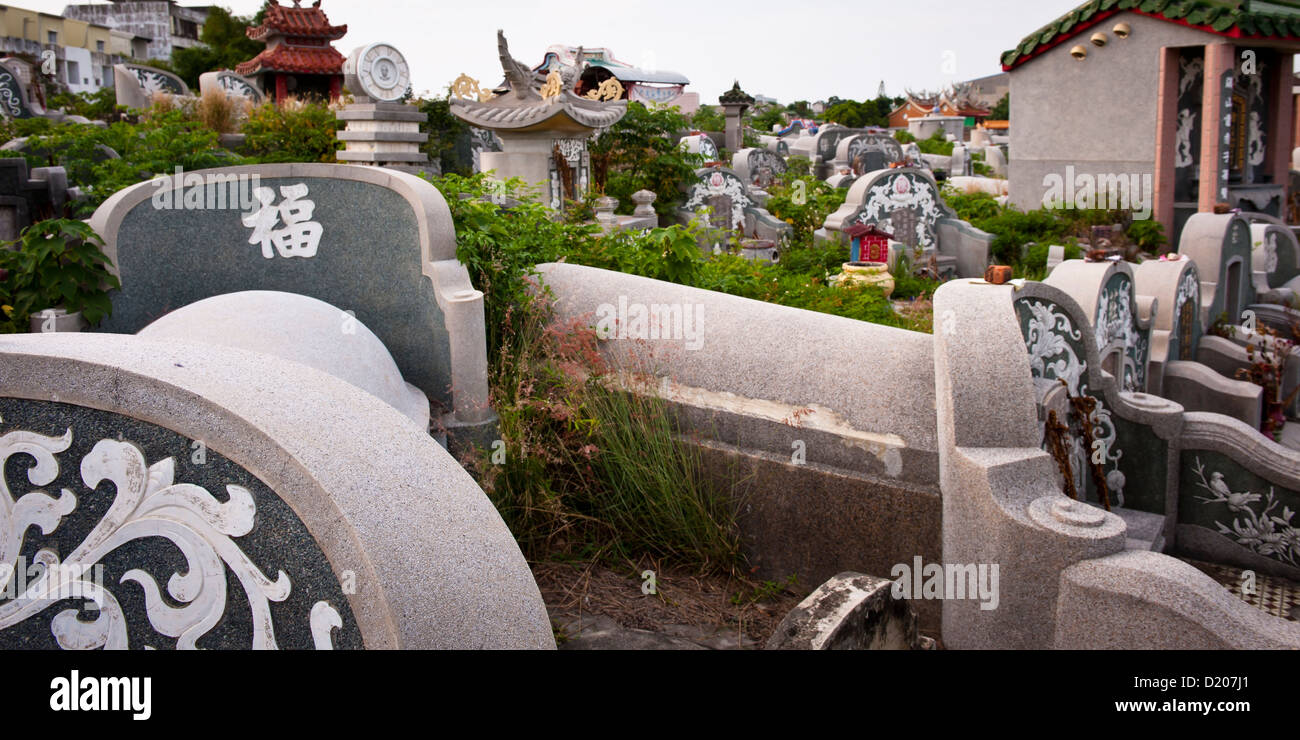 Chinese cemetery Taiwan Stock Photo