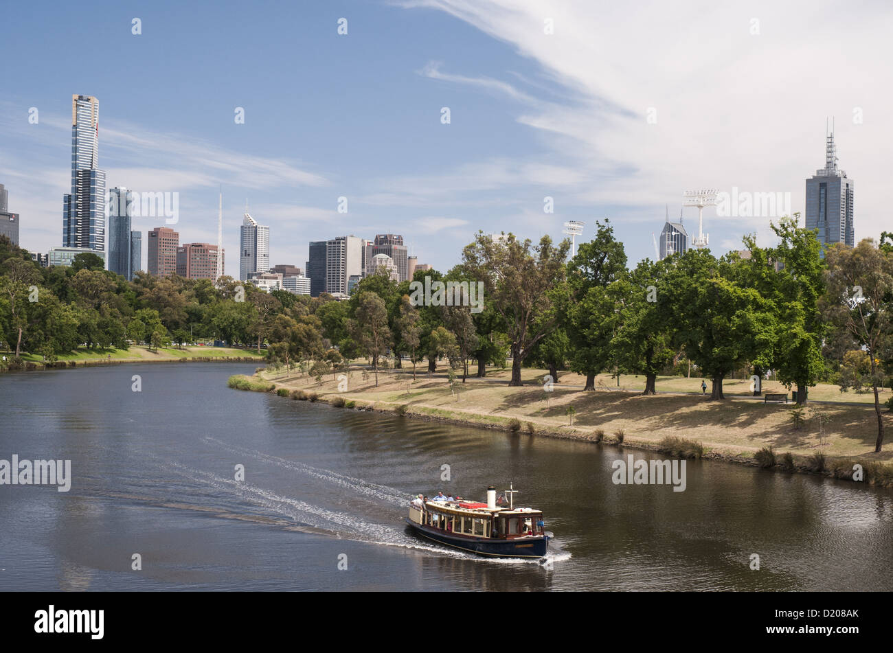 Excursion cruise on the Yarra River, Melbourne Stock Photo