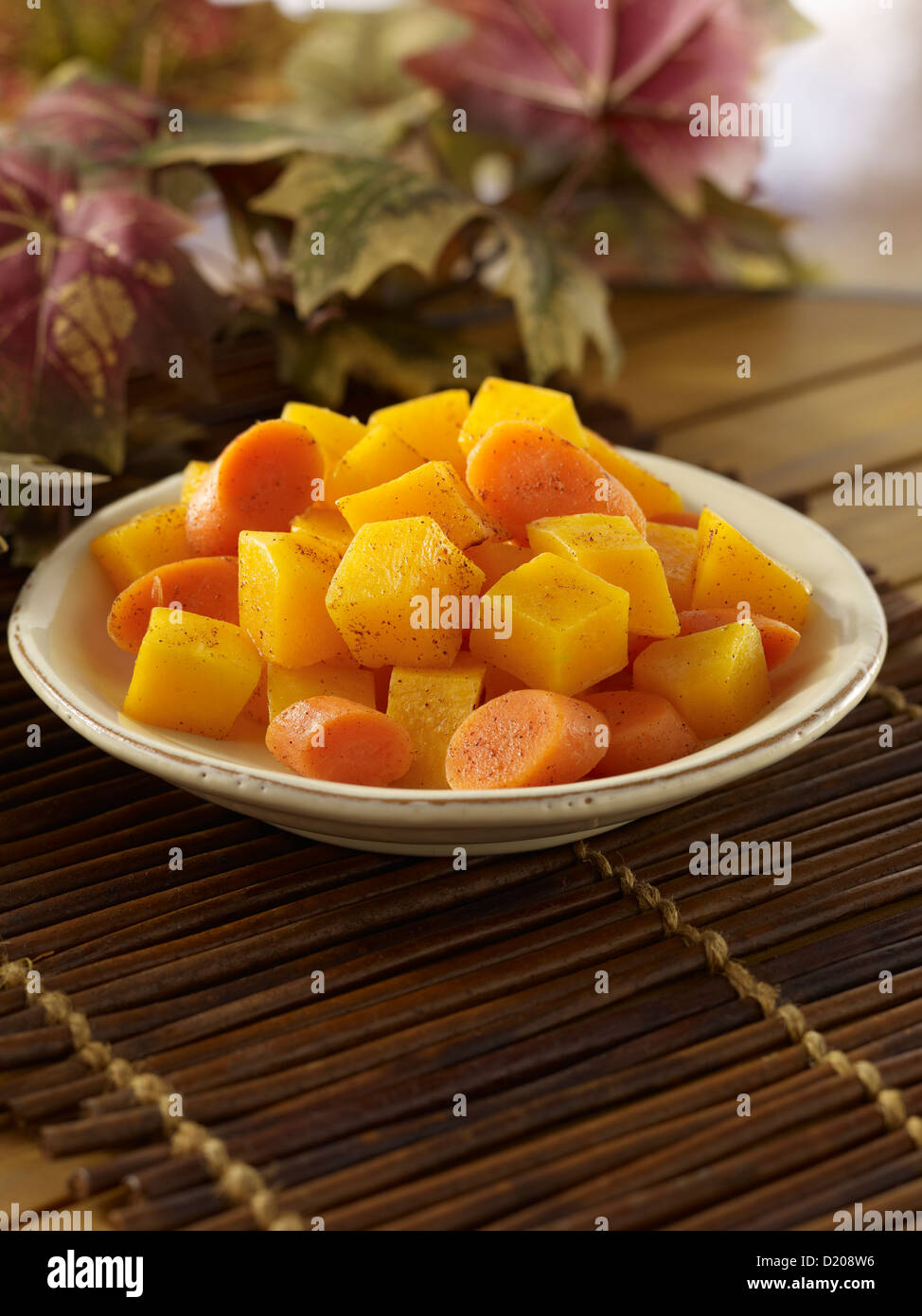 Bowl of Mixed Carrots and Yams Stock Photo Alamy