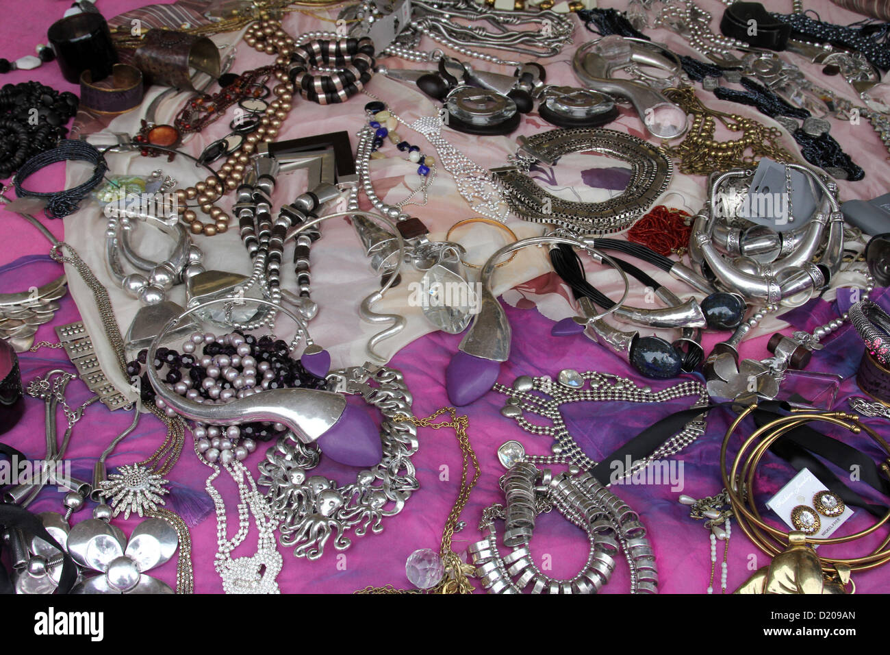 Jewelry at Flea Market, Paris, France Stock Photo Alamy