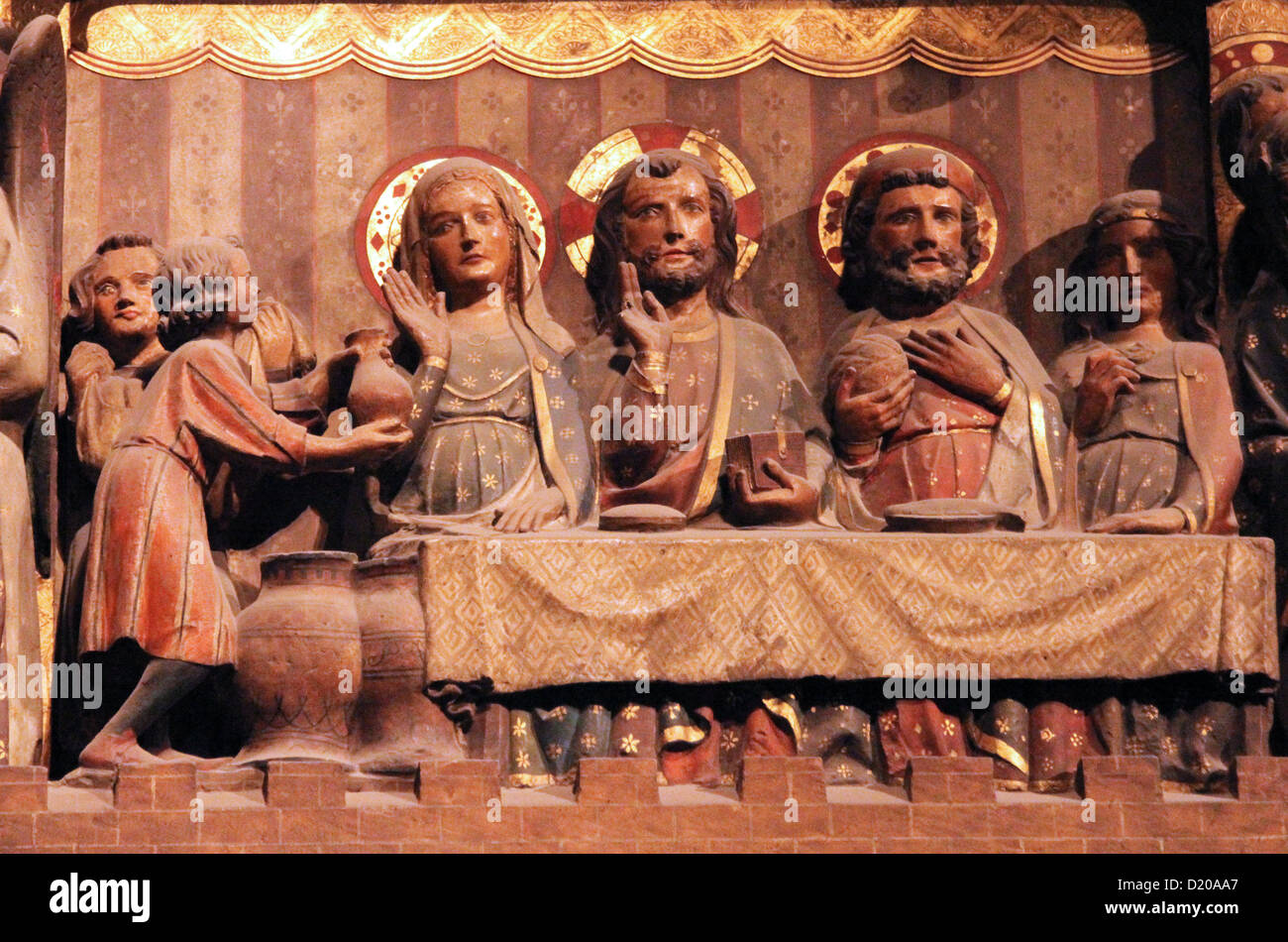 Last supper of Christ NotreDame cathedral in Paris Stock Photo Alamy