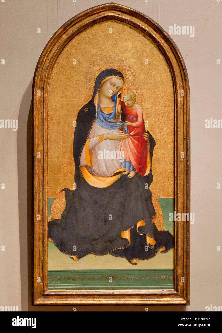 Madonna and Child by Lorenzo Monaco, 1413 Stock Photo